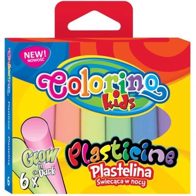 Colorino Kids farebná plastelína 6 farieb Glow