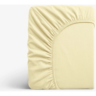 Goldea jersey elastické prostěradlo banánové 90x200