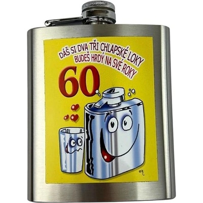 DIVJA Dárková placatka Dáš si dva tři chlapské loky 60tka 200 ml
