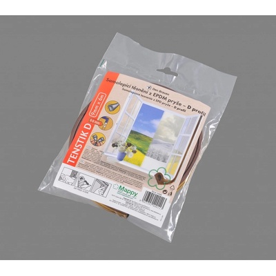 Den Braven - Těsnicí profil z EPDM pryže, D profil, 9 mm x 6 mm x 6 m, hnědý