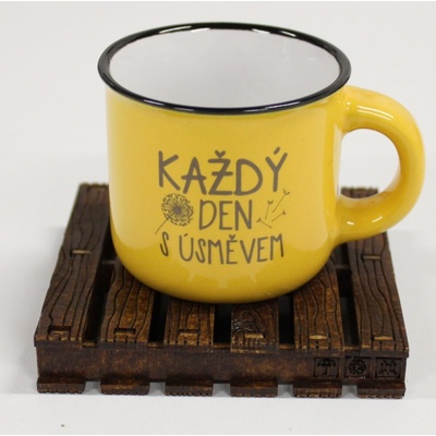 Sada Podtácků v boxíku dekor tmavě hnědá