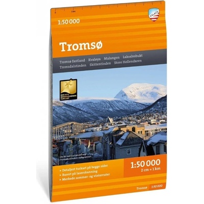 Turkart Tromsø 1:50000 - turistická mapa