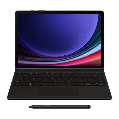 Клавиатура Samsung Book Cover Keyboard (EF-DX725UBEGWW), за Galaxy Tab S9 и Galaxy Tab S9 FE, Wireless Keyboard Sharing, AI клавиш, черна (EF-DX725UBEGWW)