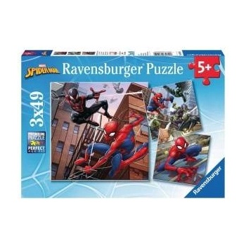 Ravensburger Puzzle 3x49 Spiderman in action