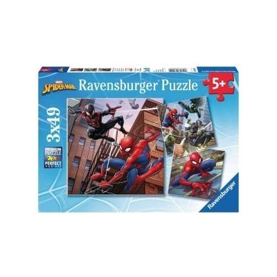 Ravensburger Puzzle 3x49 Spiderman in action