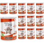 HERMOS Prostar Jelly Sterilized Adult Cat Food with Chicken - Пълоценна храна за кастрирани котки, консерва с пиле в желе 400 гр х 12 броя в стек, Турция