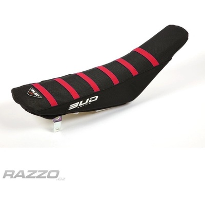 Potah sedla BudRacing Seat Cover FullTraction Beta RR 20-24 Black Red Stripes