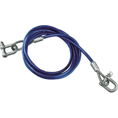 Tažné lano s oky Ocelové lano LAMPA 3,5m/8mm/5t modré