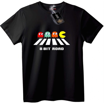 NOONEBRAND Тениска 8-Битов Път Pac-Man - 2XL, White