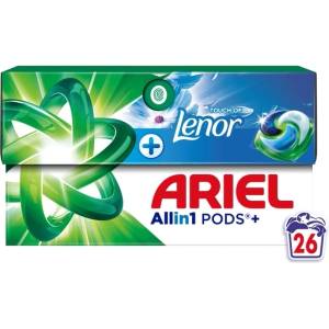Ariel с Lenor, капсули за пране, за цветни тъкани, 26 бр (8700216803496)