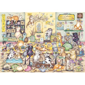 Ravensburger - Puzzle Vintage Collection: Crazy Cats: Easter Eggstravaganza - 1 000 piese