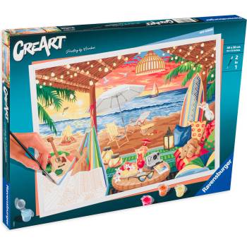 Ravensburger Комплект за рисуване по номера Ravensburger CreArt - Уютна Кабана (20276)