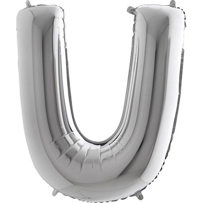 Grabo Nafukovací balónik písmeno U strieborné 102 cm
