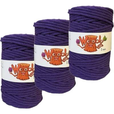 Woody Crafts 3x Woody 5 mm – Fialová (100m)
