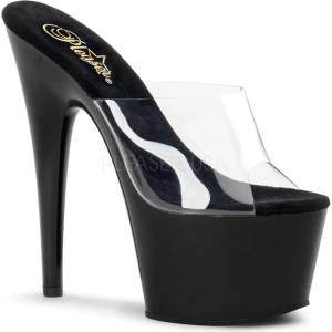Pleaser USA Pleaser Adore-701 Black-Transparent 38