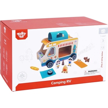 Image 1 of Tooky Toy - Дървен кемпер с фигури и аксесоари TH427