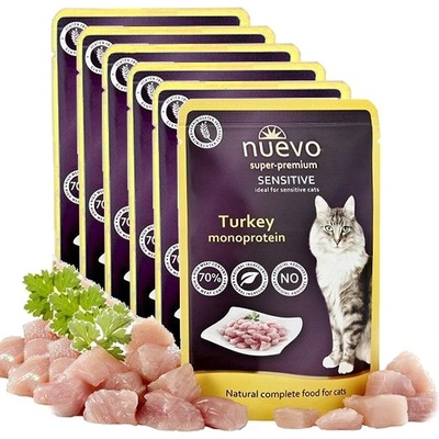 nuevo Капсула NUEVO CAT Sensitive Turkey Monoprotein 6 x 85 г