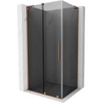 Mexen Velar L плъзгаща се душ кабина 110 x 70 см, графит, четкана мед - 871-110-070-43-65 (871-110-070-43-65)