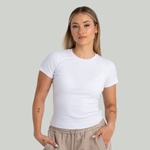 GymBeam STRIX Дамска тениска Ribbed White S