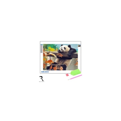 Rila Crafts Диамантена мозайка - гоблен Rila Crafts, 30х40см, Панда (R1-12P)