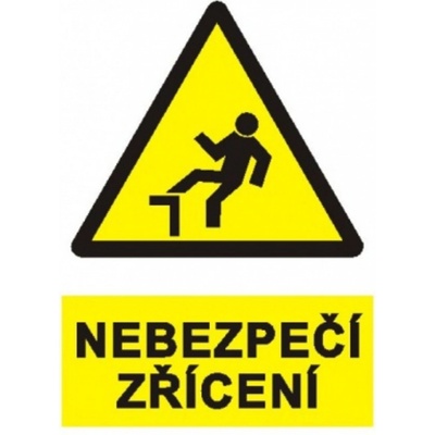Bezpečnostní značky 1323 A4 plast Nebezpečí zřícení