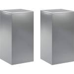 vidaXL Стойка за растения 2 pcs Сребристо 30 x 30 x 60 cm (8012485)