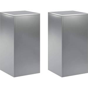 vidaXL Стойка за растения 2 pcs Сребристо 30 x 30 x 60 cm (8012485)