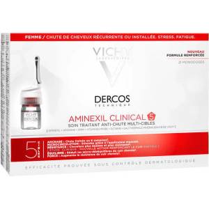 Vichy Ампули против косопад за жени , Vichy Dercos Aminexil Clinical 5 Women 21x6ml