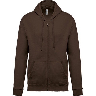 Kariban K479 s kapucí na zip COT-20K47914000 Čokoládová