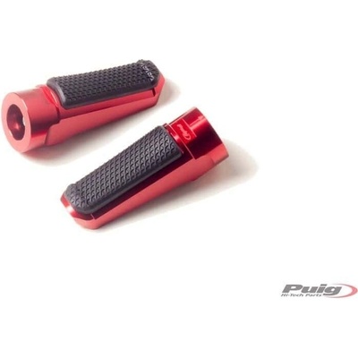 Stupačky bez adaptérov PUIG SPORT 7318R červená s gumou