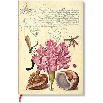 Paperblanks Тефтер Pink Carnation, Midi, широки редове, мека (1570180985)