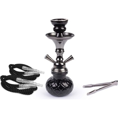 SHISHA čierna 26cm/2 inhalačné hadičky