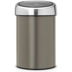 Brabantia Кош за отпадъци с докосване TOUCH BIN 3л, платина, Brabantia (BRAB364464)