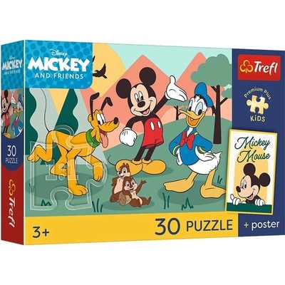 Trefl Disney Mickey a priatelia detské + plagát 30 dielov