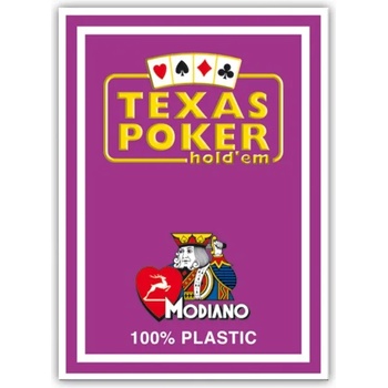 Modiano Пластични покер карти Texas Poker - лилав гръб