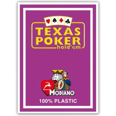 Modiano Пластични покер карти Texas Poker - лилав гръб