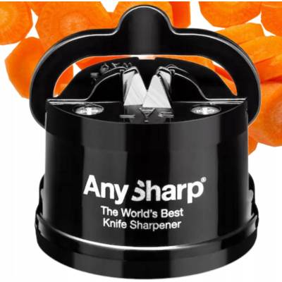AnySharp Brúska na nože Premium s plastovým telom v blistru, čierna ANYSHARPBLACK