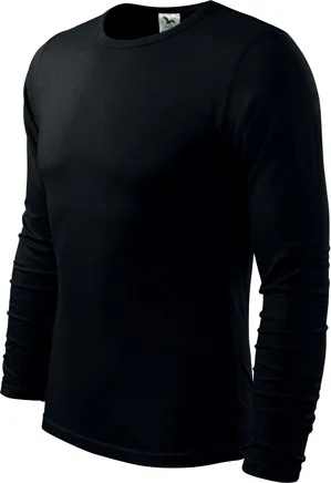 MALFINI Fit-T Тениска с дълъг ръкав, черна, 160 г/м2 (11901)