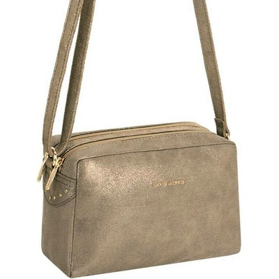 David Jones dvouzipová crossbody kabelka Zlatá