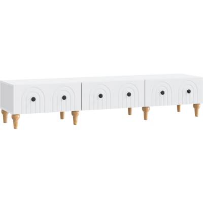 vidaXL ТВ шкаф с чекмедже Бяло 147 x 34, 5 x 30 см Инженерна дървесина (894245)