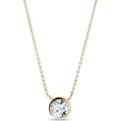 Klenota Zlatý bezel s diamantem k0469013