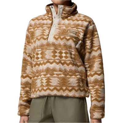 Columbia Дамски поларен пуловер Columbia Women's Helvetia II Printed Cropped Half Snap Fleece jumper - Delta / Retrotree (105-6166-0514)