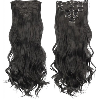 Clip in příčesek - tmavý hnědý - kudrnatý – Sleviste.cz