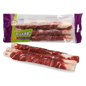 Braaaf Braaf - Лакомство за кучета, усукани солети с говеждо и риба /21 см/180 гр