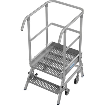 KRAUSE Мобилна платформена стълба с колела, едностранен достъп, R13 профилирана решетка Krause, 1x2 (07820983) (07820983)