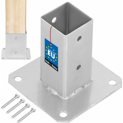 Kotarbau Pierce Base Šroubová kotevní konzola 50x50 stříbro