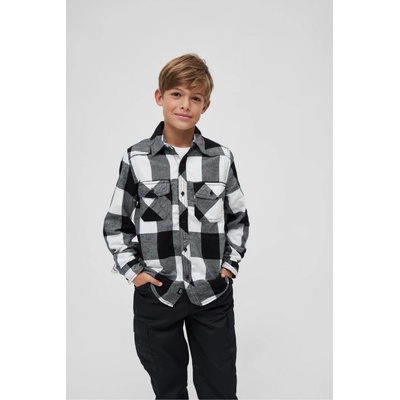 Brandit Kids Checkshirt košeľa detská čierna-biela