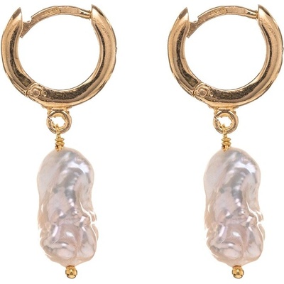 Alisia Elegantné pozlátené náušnice s barokovou perlou AL4683.01.000