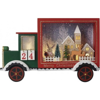 Emos DCWW32 LED adventní kalendář dřevěné auto