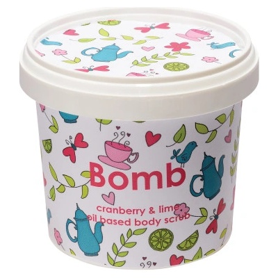 Bomb Cosmetics Cranberry & Lime sprchový peeling 400 g